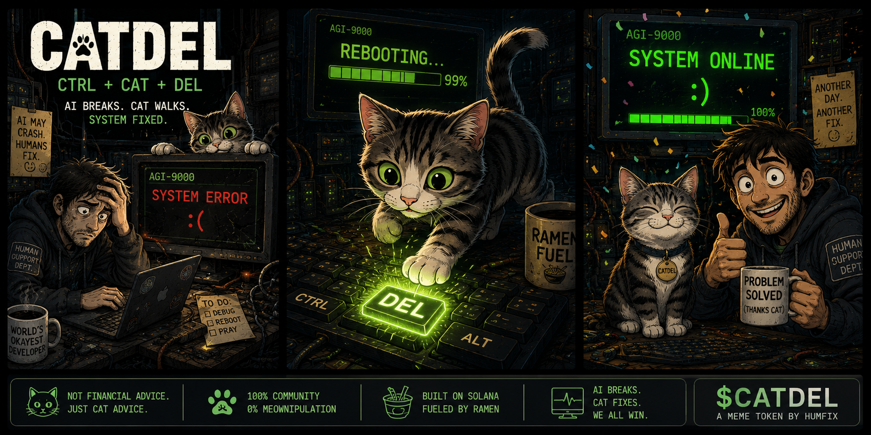 Complete CTRL CAT DEL illustrated story